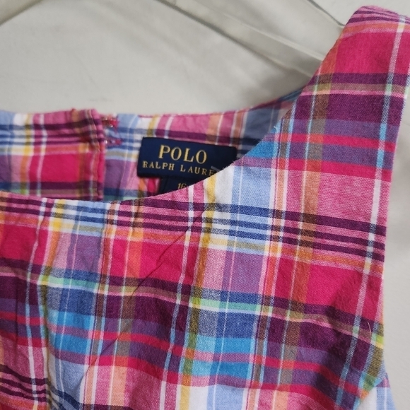 POLO RALPH LAUREN | plaid dress pink girls sz 16 - Picture 2 of 5